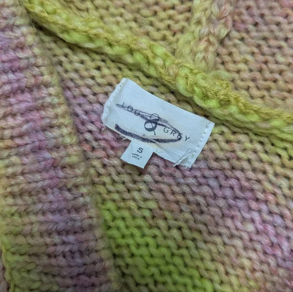 Lou & Grey Pink and Yellow Women's Hooded Sweater - Picture 4 of 6